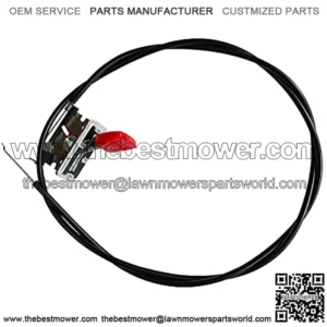 Throttle Cable Replacement Part Suitable for Most lawnmowers Metal Lever and Fixing Plate with Plastic Coated Outer Sheath Solid Wire Inner. 60" Long