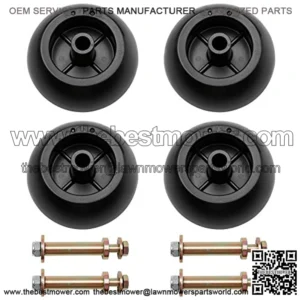 Mower Anti Scalp Deck Wheel Kit Set of 4 Replacement for Bad Boy 022-5234-98 Exmark 103-4051 103-7263 & Many Bore 5/8" Wheel Size