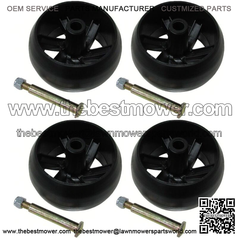 4 Pack Mower Deck Wheels with Bolts 174873 133957 193406 532174873