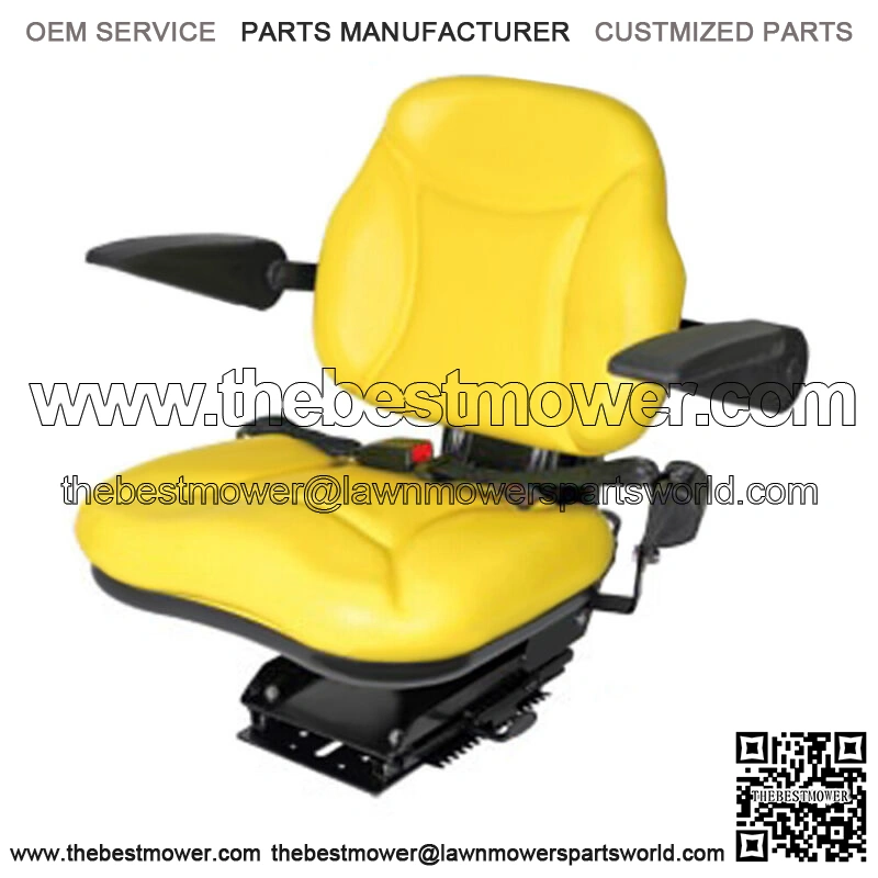 Yellow Big Boy Seat w Armrest  Fits John Deere Tractors BBS108YL