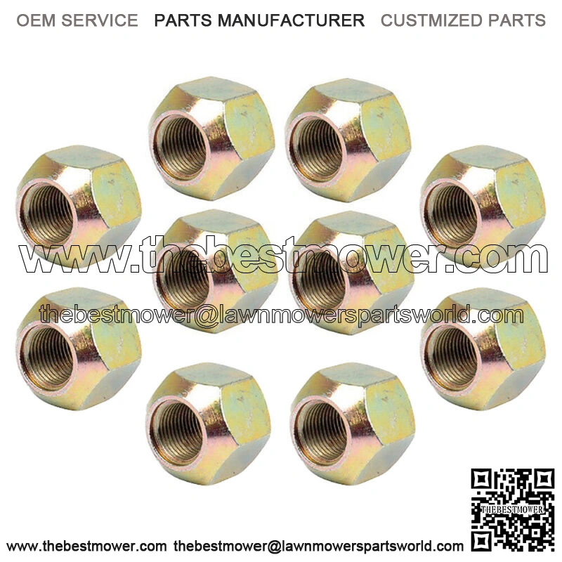 (10) Rear Wheel Mounting Lug Nut Fits Ford Tractors 2000 2310 2600 2610 3000