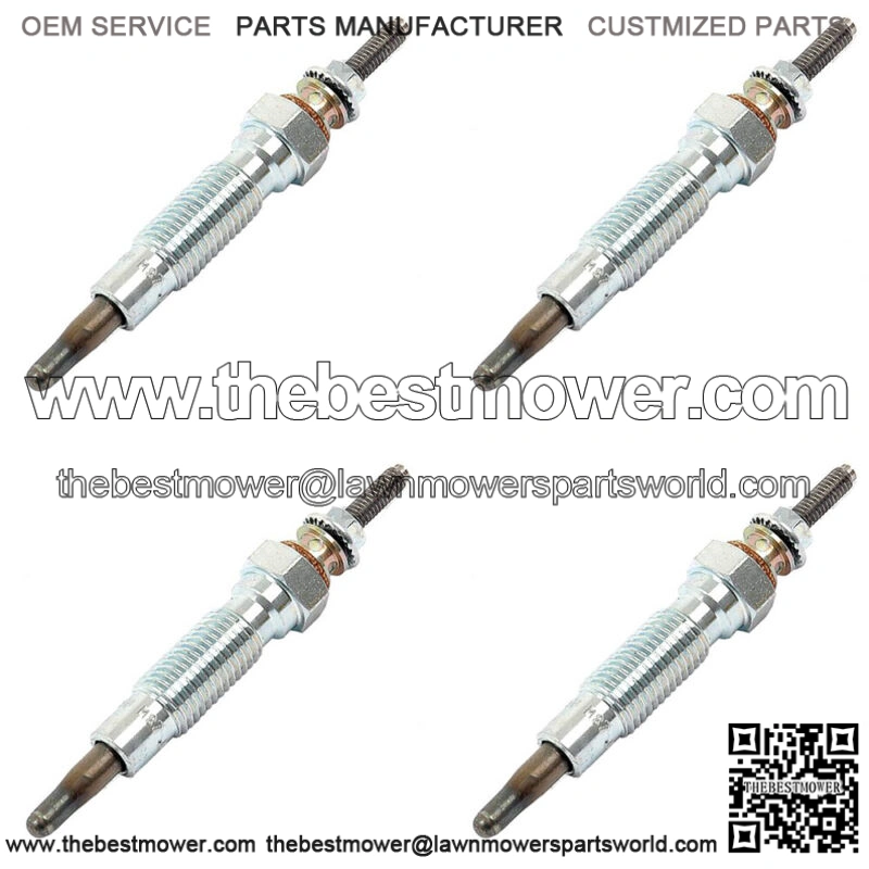 4 Glow Plugs Fits Kubota V1902 V1702 V1501 15221-65510 Fits Bobcat Skid Steer