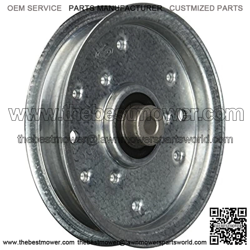 332511B Flat Idler Pulley for MTD, Cub Cadet, Troy-Bilt, Replaces OEM no. 956-04129, 753-08171, 756-04129, Silver