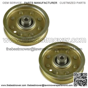 2x Flat Idler Pulley For Cub Cadet RZT-L42 KH Tractor 42"Deck 2017-2018