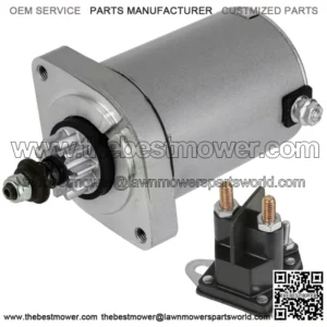 12V Starter with Relay Solenoid for John Deere X384 X390 X394 X570 X580 X584