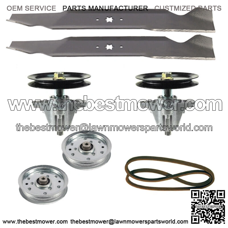 Rebuild Kit Spindles Blades Belt Pulleys for Troy Bilt Horse XP 46" Lawn Mower