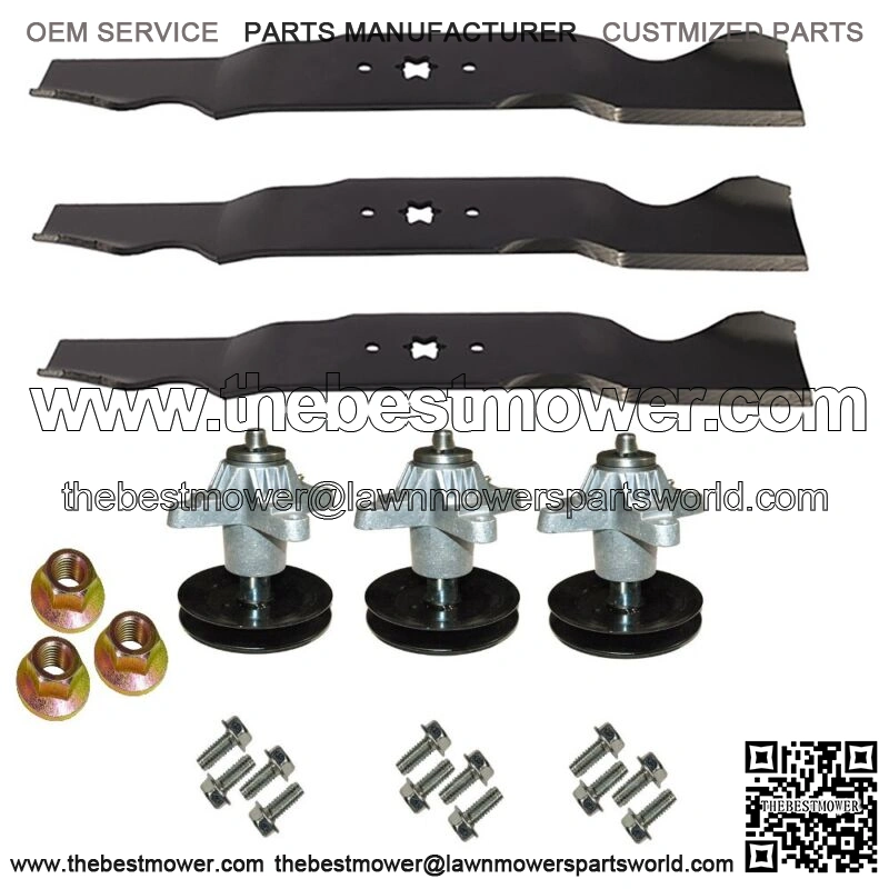 Spindles-Blades-Hardware Fits Cub Cadet RZT54 MTD Troy-Bilt 54" Mowers