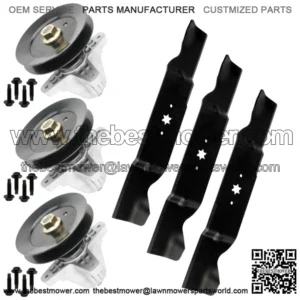 54" Deck Spindles w/ Pulley Blades Rebuild Kit for Troy Bilt TB2454 54" Deck