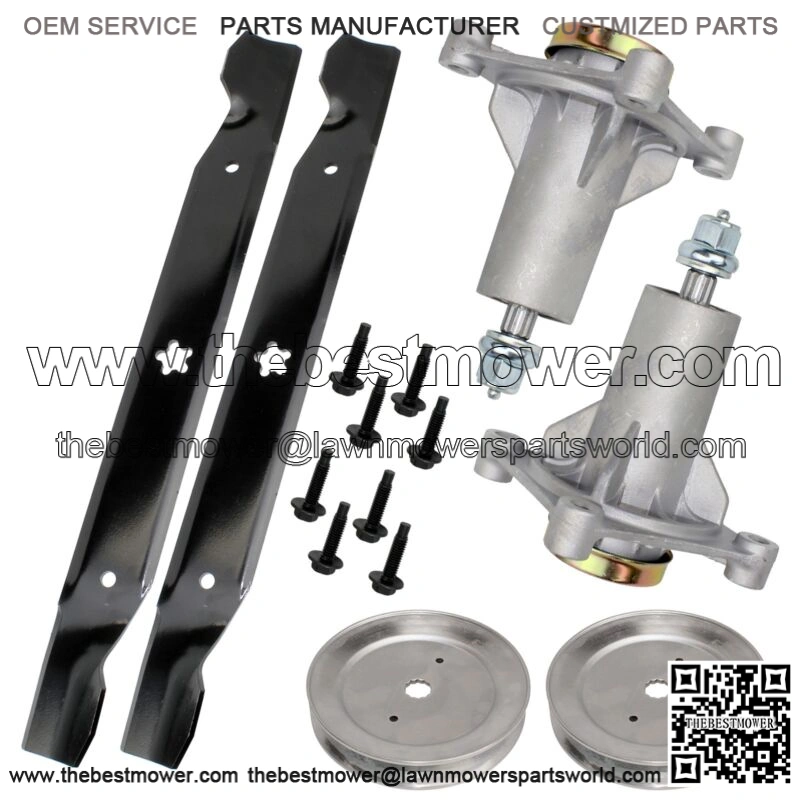 2 Spindle Pulley Blade for Husqvarna LOYTH20F42 T LT126 LT131 141 152 154