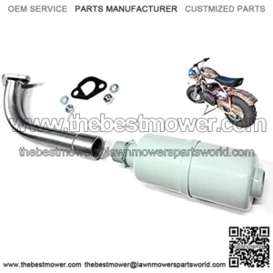 Exhaust with Muffler for: Coleman Powersports CT200U 196cc/6.5HP Gas Mini Bike.