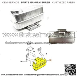 OEM Lawn Mower Twin Muffler 539131604 Fits MZ5225