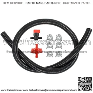 1/4" Gas Fuel Line Hose & Filter & Fuel in-Line Shut-Off Valve for Briggs & Stratton 698183 Quantum Engine 5414K 5098K 394358S 283207 95162S 791850 for Riding Lawn Mower for Troy bilt