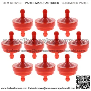 Lawn Mower 1/4" Inline Gas Fuel Filter Replacement for Briggs Stratton 298090 298090S Toro 42-5240 56-6360 AM107314 LG298090 LG298090S PT4265 Pack of 10