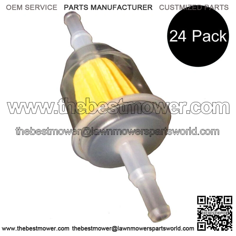 24 Fuel Filter:Club Car,Craftsman,Fits Cub Cadet,Fits Exmark,E-Z-GO,Fits John De