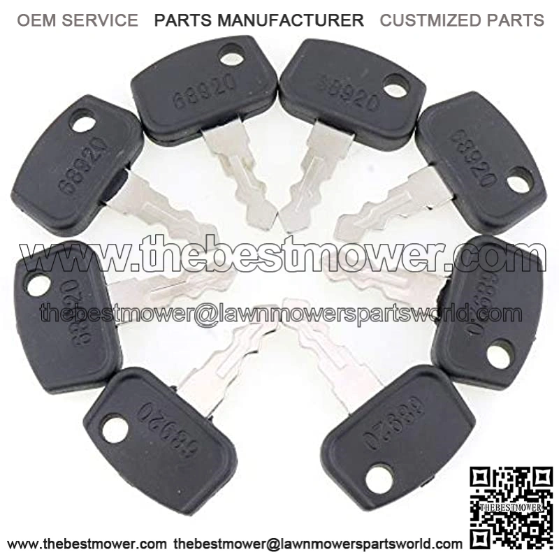 8PCS 68920 PL501-68920 Ignition Key for Kubota RTV UTV B BX F GR ZD RTV500 RTV900 BX2350D BX2360 BX2370 BX2660 F2680 F2690 F2880 F3080 F3680 ZD331P ZD331RP ZG222