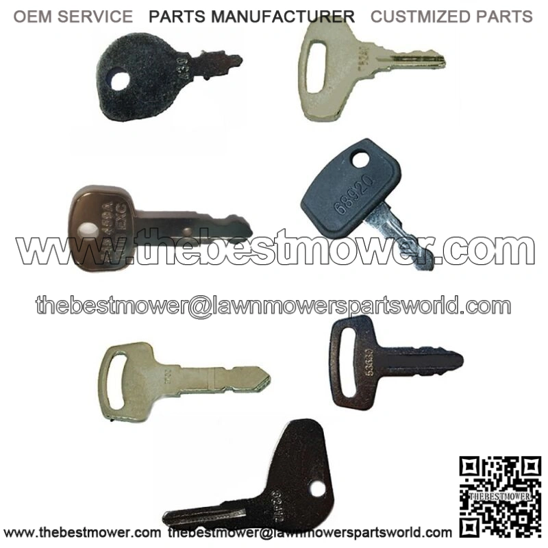 Heavy Equipment / Construction Ignition Key Set (7 Keys) Fits Kubota