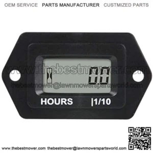 Digital AC/DC Supply Hours Counter,Maintenance Tracks,Waterproof Design,Works on Various of ZTR/Riding Lawn Mower Tractor Generator Land Trimmer UTV Brush Cutter.