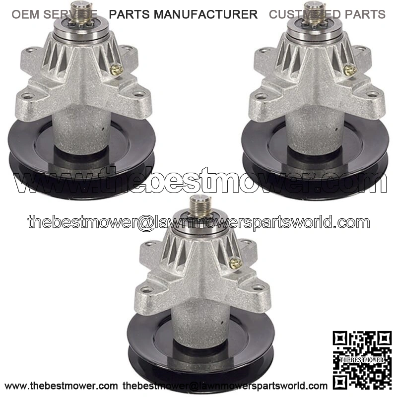 Spindle Kit Set of 3, Fits Cub Cadet 50" RZT Troy Bilt, MTD 918-04125B