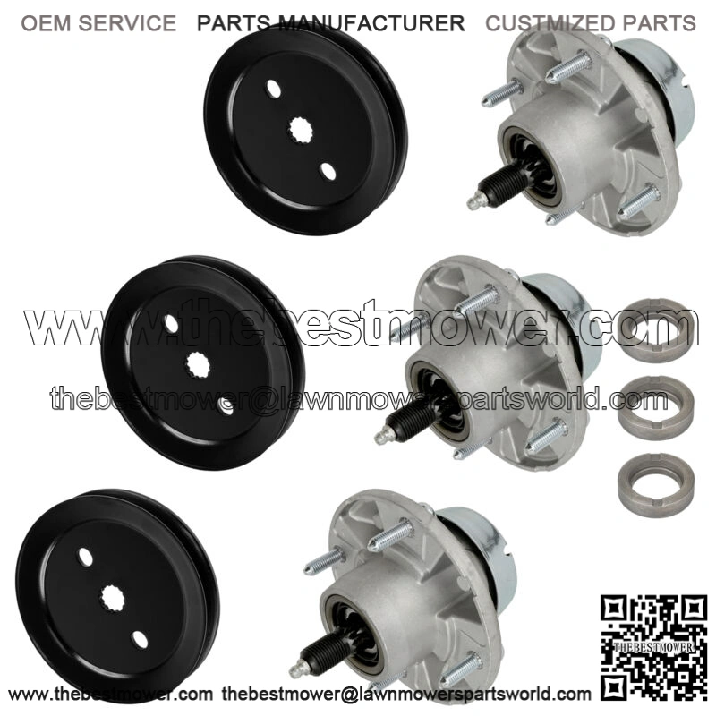 3 Spindle Assembly W/Pulley 48" Deck For John Deere X360 X500 X520 X530