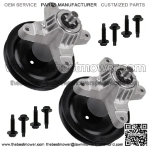 2 Spindle w / Pulley for MTD Cud Cadet 918-0659 918-0624A 918-0624B 918-0624