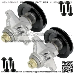 2 Spindle Assembly W/ Pulley For MTD Cub Cadet LT1024 LT1050 Round shape Blade