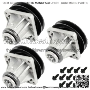 3 Spindle Assembly W/Pulley Bolt For MTD 618-0116A 618-0116B 918-0116C 918-0116B