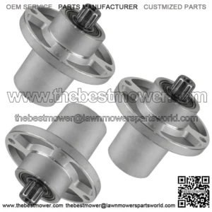 3 Spindle Assembly Fits Hustler Raptor Sport Flip-Up 36 42 48 54 60 Inch 601804