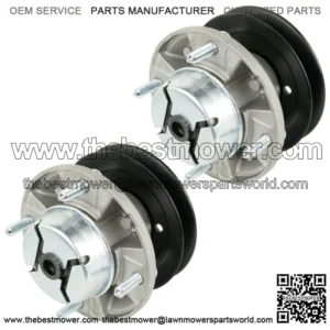 2 Spindle Assembly W/Pulley Bolt For John Deere Am126418