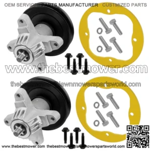 2 Spindle Assy w/ Deck Ring For MTD Cub Cadet 918-04474 918-04474A 918-04474B