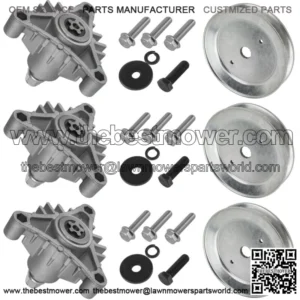 3x Spindle And Pulley For Husqvarna YTH 180 954140010E 46" Deck 1998-06