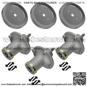 3 Spindle Assembly with Pulley fits RedMax RZT61X / RedMax CZT61 Zero Turn Mower