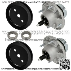 2 Spindle Assembly W/Pulley 48" Deck For John Deere X360 X500 X520 X530
