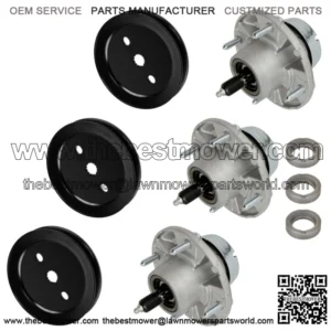 3 Spindle Assembly W/Pulley 48" Deck For John Deere X738 X739 X754 X758