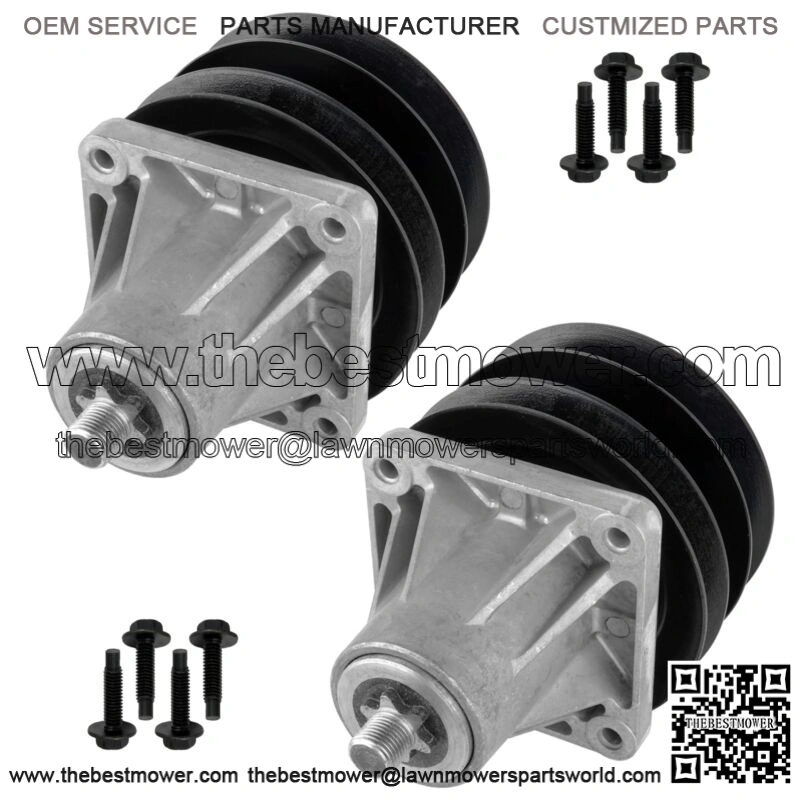 2 Spindle Assembly W/Pulley Bolt For MTD Cub Cadet LT1850 LT2150 LT1800 46" Deck