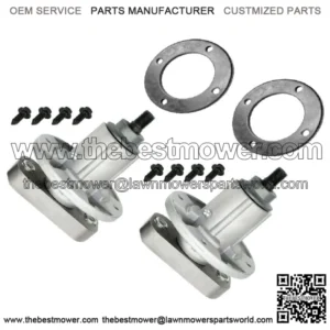 2 Spindle Assemblies w/ Ring for John Deere Gy20785 Gy20050 42" 44" 46" 48" Deck