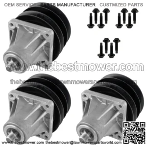 3 Spindle Assembly W/Pulley Bolt For MTD Cub Cadet LT1850 LT2150 LT1800 46" Deck