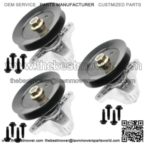 3 Spindle Assembly W/Pulley Bolt For Cub Cadet S54 S54Kh S54Kw With 54" Deck