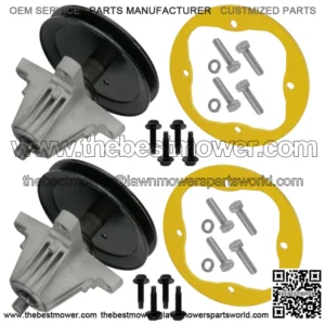 2 Spindle Assy w/ Deck Ring For MTD LT46 LX46 / 918-06977A 618-06977 618-06977A