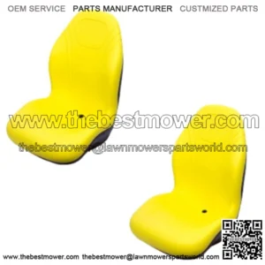 Pair Of High Back Yellow Seats Fits John Deere Gators 855D 850I 625I 825I 4X4 6X