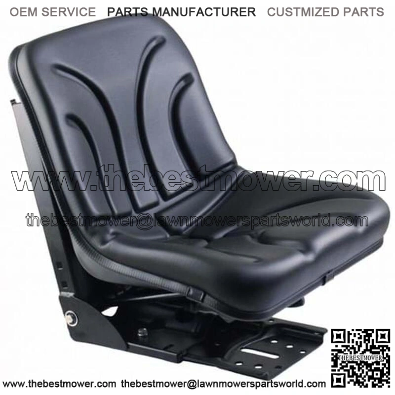 S830807 Bucket Seat, Black Vinyl w/ Mechanical Suspension Fits Kubota