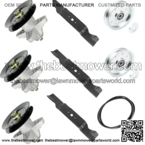 54" Deck Spindles Blades Pulley Belt Rebuild Kit for Cub Cadet SLT1554 SLTX1054