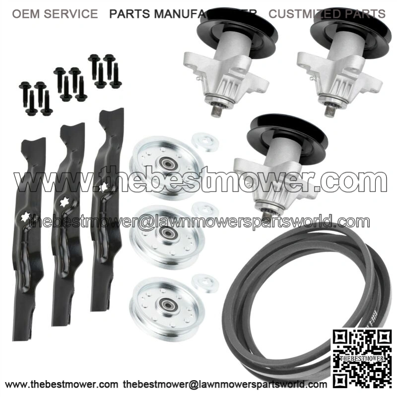 Spindle Blade Belt Pulley Mulching Kit fits MTD Cub Cadet RZT 50" Deck RZT50