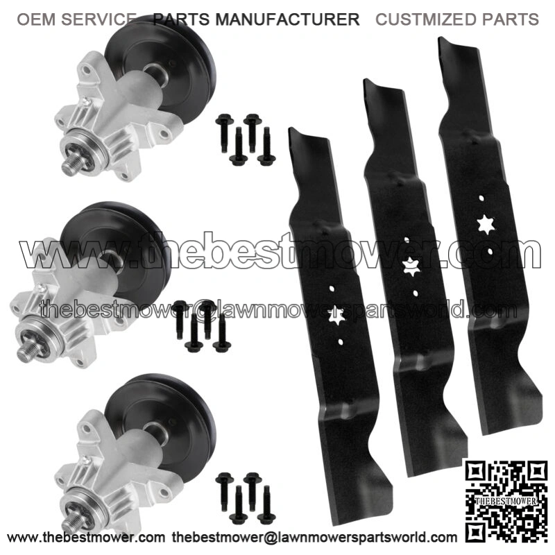 Spindles Mulching Blade Deck Kit for MTD Cub Cadet Craftsman ZT54 ZTL8000