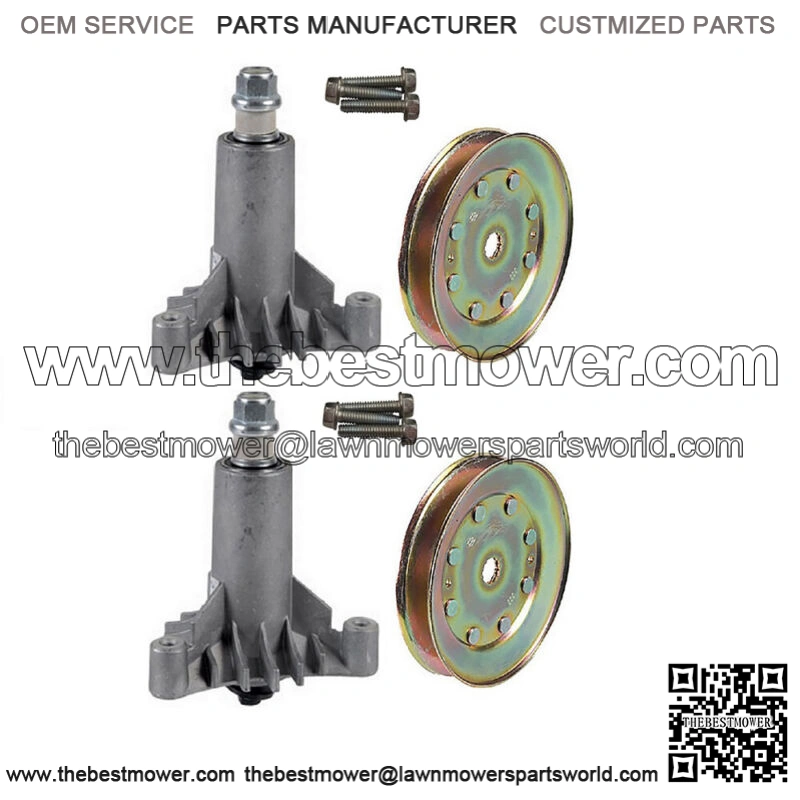 2 Spindle Assembly w/Pulley for Poulan Fits Husqvarna Craftsman 532130794 13