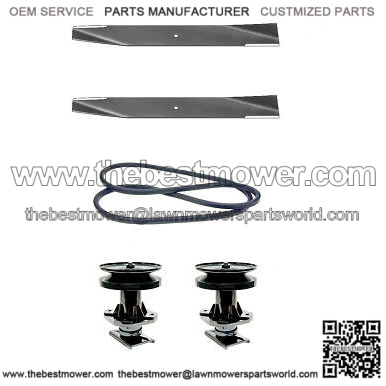 38 Mower Deck Rebuild Kit With Pulleys Belt Fits Sears Craftsman Blades