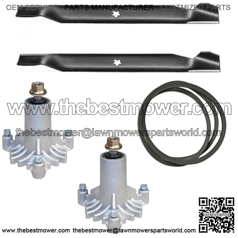 42" Riding Mower Hi Lift Blades Mandrels Belt Craftsman 130794 138971 144959