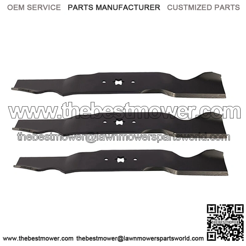 3 High Lift Blades 54in Deck 6 Point Star Lawn Mower For MTD Fits Cub Cadet 742-