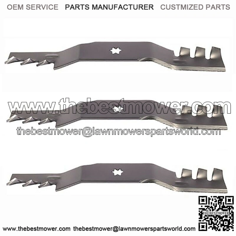 3 Lawn Mower Toothed Blades Fits Cub Cadet RZT 50" Deck 942-04053C