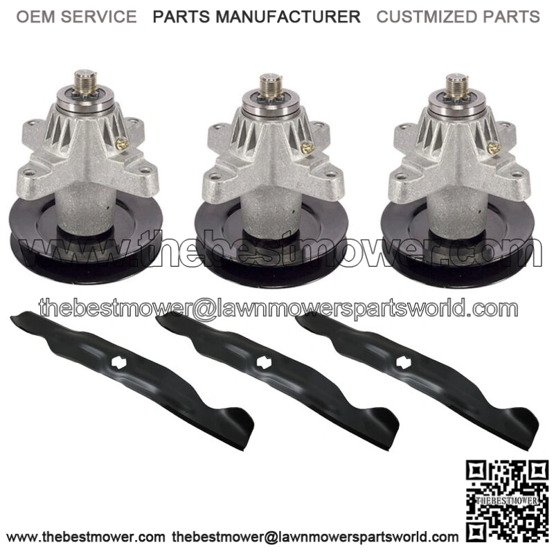 Fits Cub Cadet SLT1550 SLTX1050 I1050 Lawn Mower Spindles Kit With 2-in-1 Blades