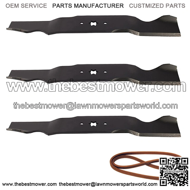 Deck Blades and Belt Kit for 54" Fits Cub Cadet MTD LGT1054 LGTX1054 GT1554 GT15